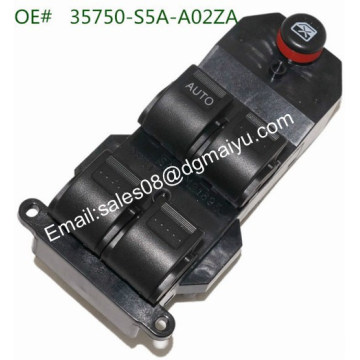 OEM #35750-S5a-A02za avant principal commutateur de fenêtre électrique côté conducteur gauche Lh nouveau pour Honda Cr-V Civic 4 portes interrupteur de fenêtre de voiture